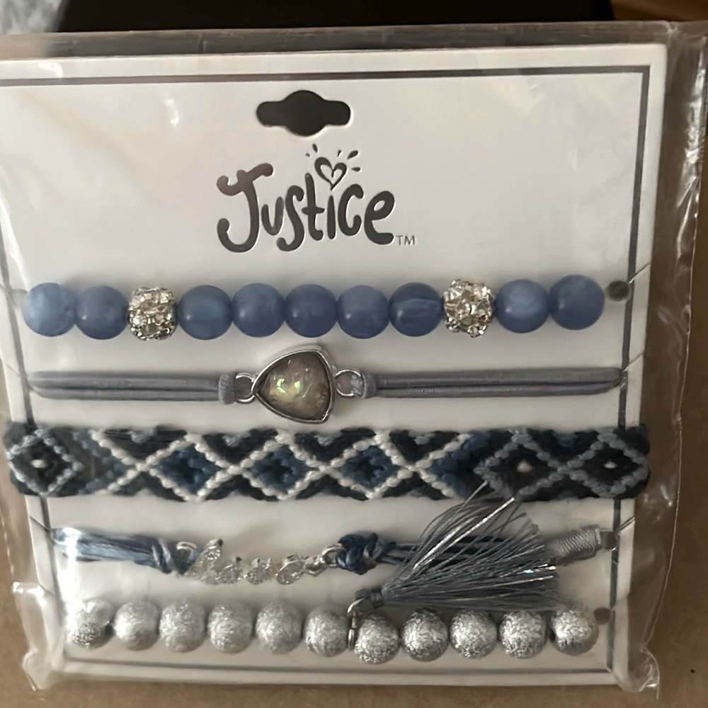 Justice set of 5 bracelets.  New.